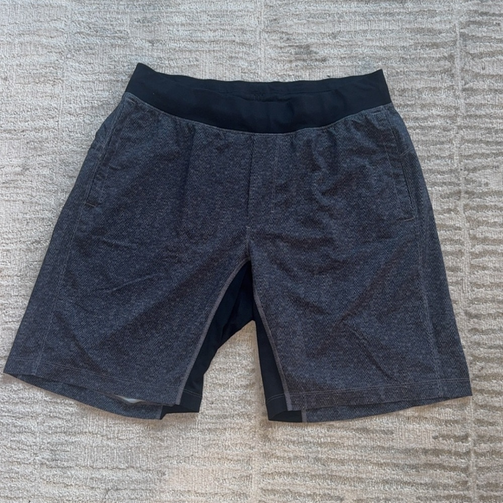 Men's Gray Athletic Shorts with Inner Liner